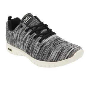 Fabric Unisex Adult Flyer Woven Stripes Sneakers / Black